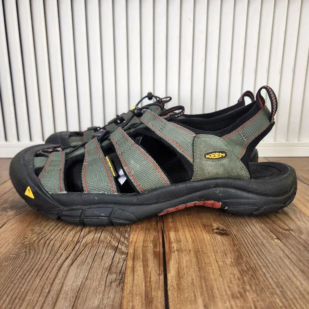 Keen Newport H2 Sport Sandals Mens Size 13 Green Waterproof Hiking Outdoor Shoes